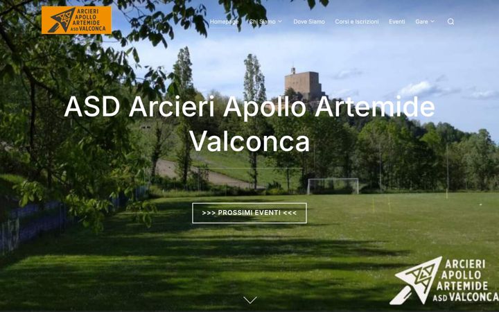 Zrzut ekranu arcierivalconca.it