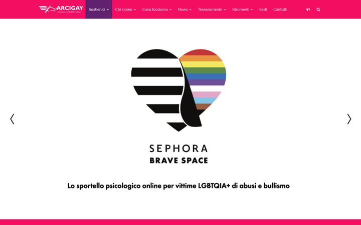 Screenshot of arcigay.it
