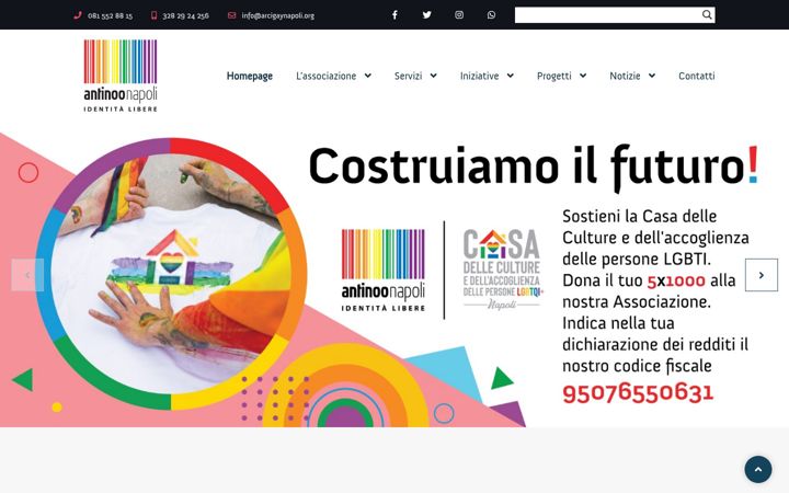Ekrano kopija arcigaynapoli.org