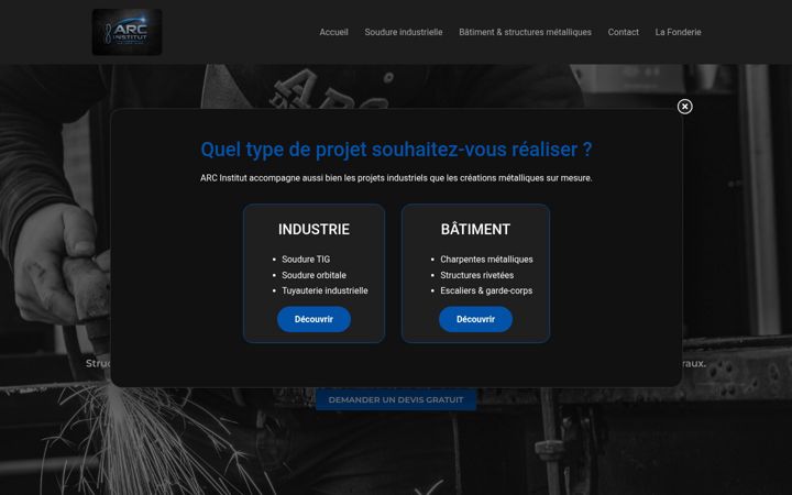 Screenshot van arcinstitut.com