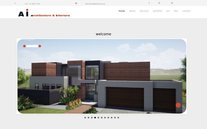 Screenshot of arcint.co.za