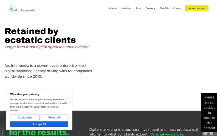 Screenshot of arcintermedia.com