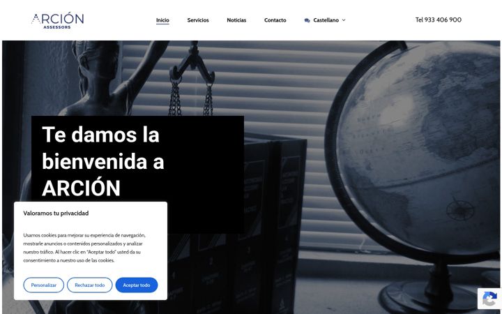Posnetek zaslona arcionasesores.es