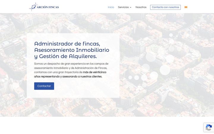 Posnetek zaslona arcionfincas.es