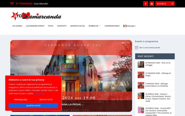 Screenshot of arcisamarcanda.it
