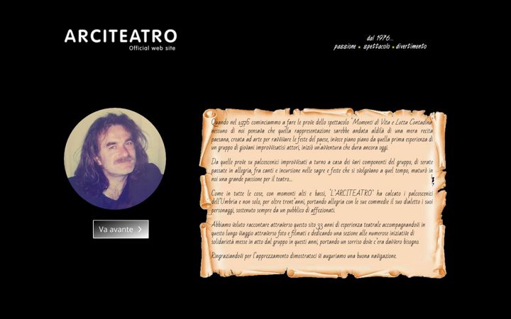 Ekrano kopija arciteatro.it