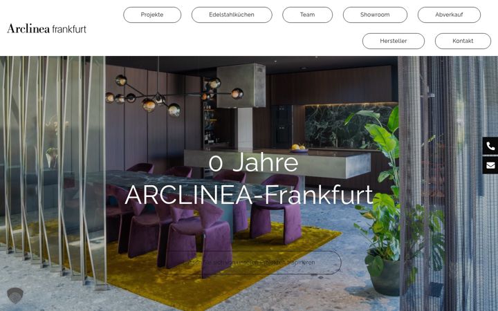 Ekraanipilt saidist arclinea-frankfurt.de