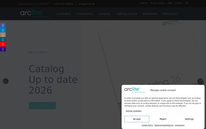 Screenshot van arclite.com