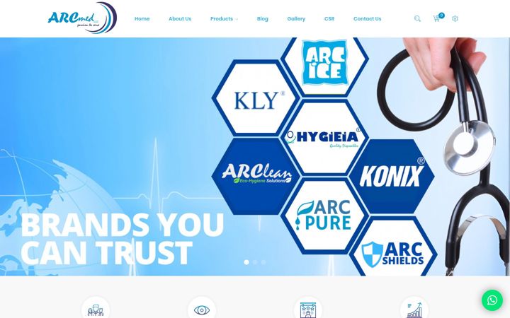 Ekraanipilt saidist arcmedllc.com