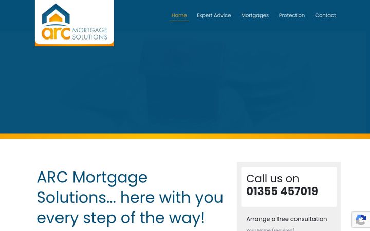 Екранна снимка на arcmortgages.co.uk