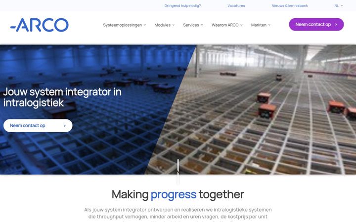 Skjámynd af arco-solutions.nl