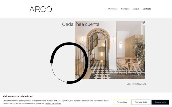 Screenshot of arcoarquitectura.es