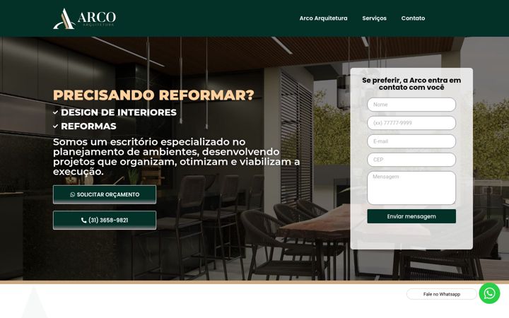 Screenshot of arcoarquitetura.com.br