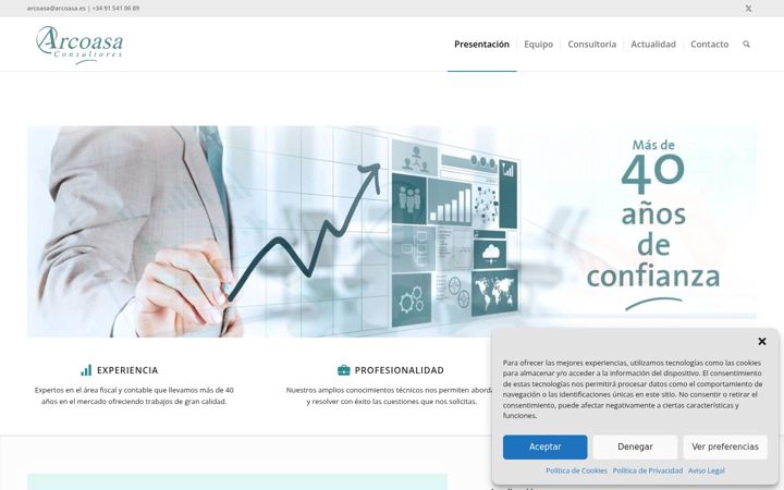 Screenshot of arcoasa.es
