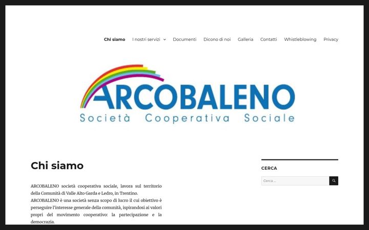 Ekrano kopija arcobalenocoop.org