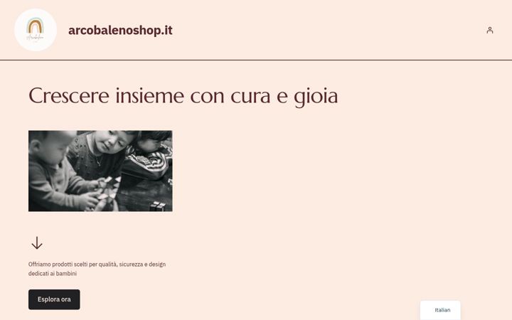 Captura de pantalla de arcobalenoshop.it