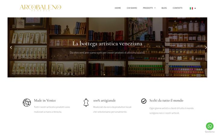 Screenshot of arcobalenovenezia.it