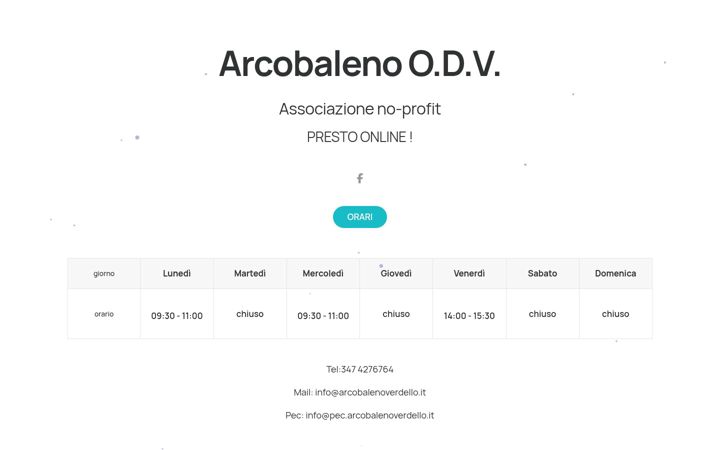 Screenshot of arcobalenoverdello.it
