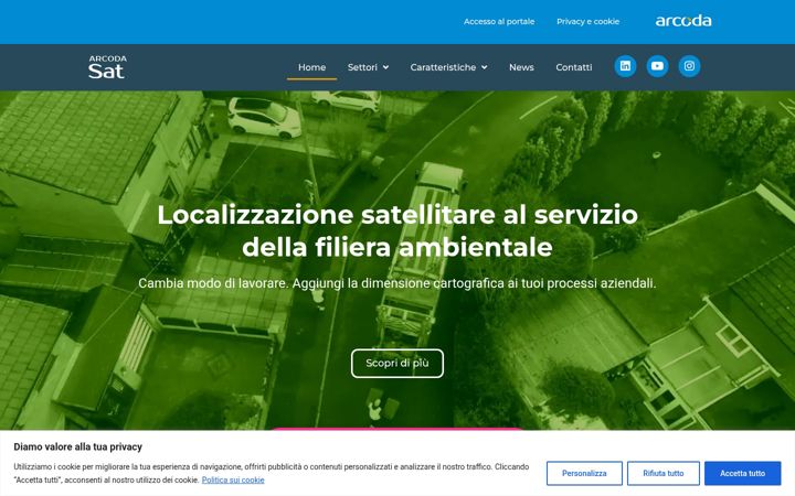 Screenshot of arcodasat.it