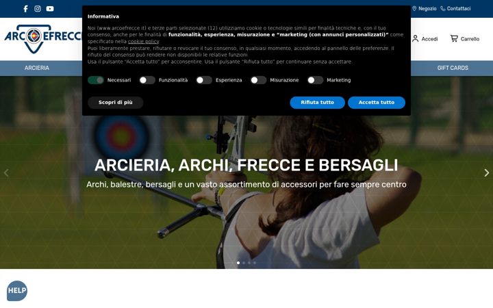Screenshot of arcoefrecce.it
