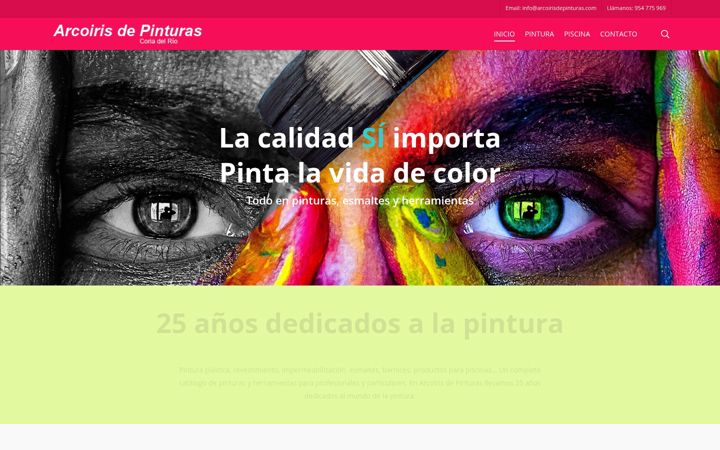 Screenshot of arcoirisdepinturas.com