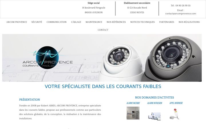 Screenshot of arcom-provence.fr