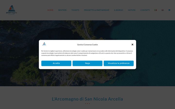 Екранна снимка на arcomagnocalabria.it