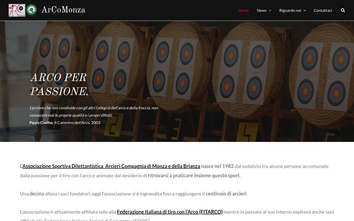 Екранна снимка на arcomonza.org