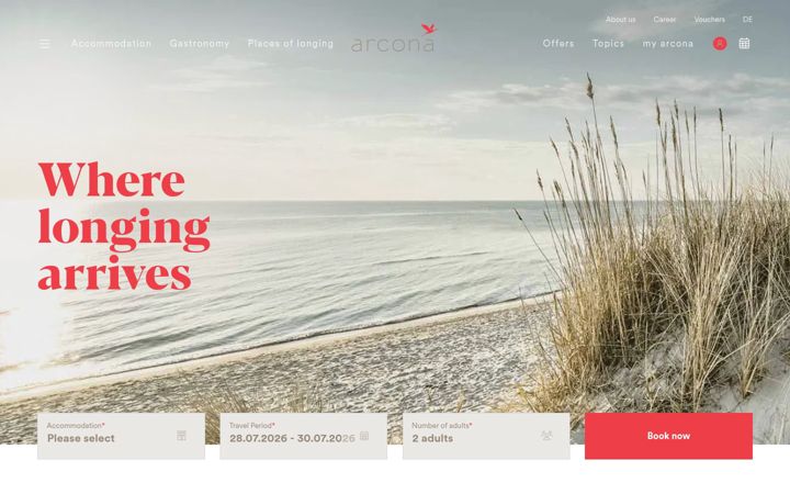 Screenshot of arcona.de