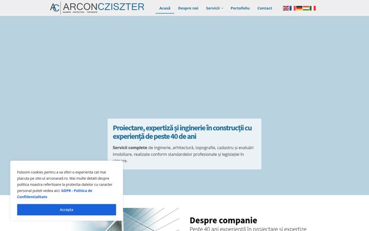 Screenshot of arconarad.ro
