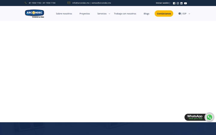 Screenshot of arcondec.mx