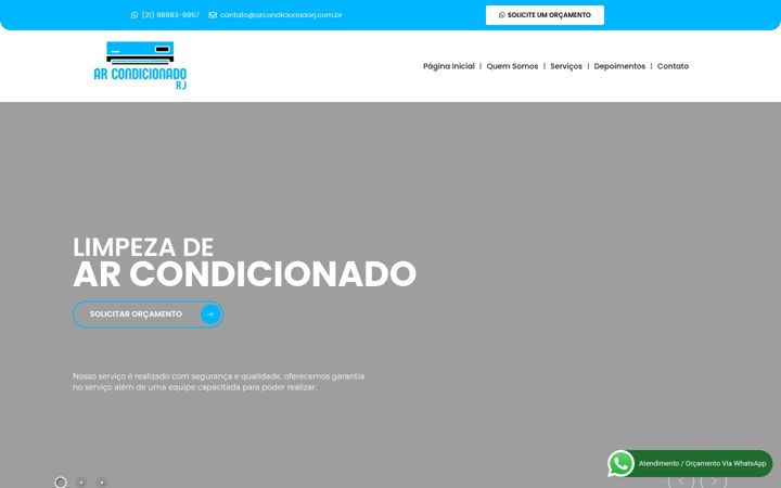 Screenshot of arcondicionadorj.com.br