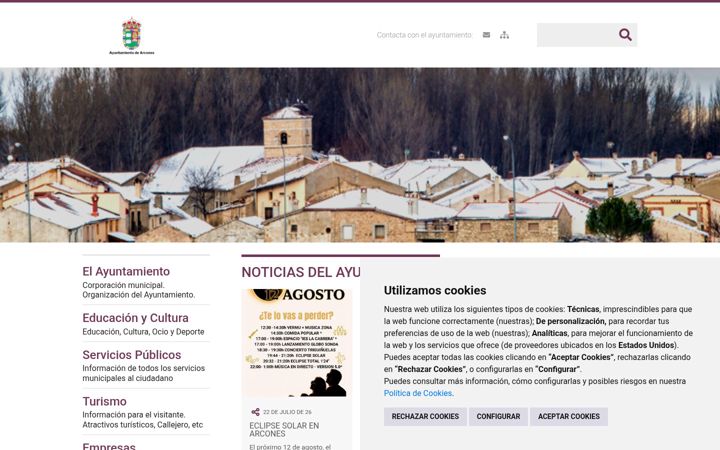 Screenshot of arcones.es