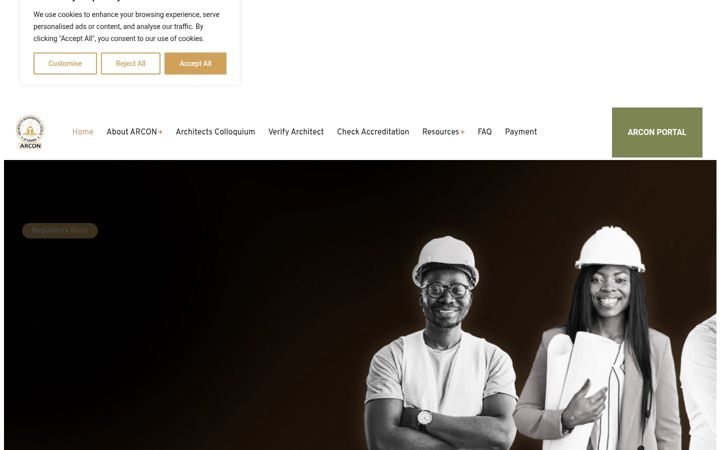 Screenshot of arconigeria.gov.ng