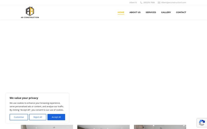 Snímek obrazovky arconstruction1.com