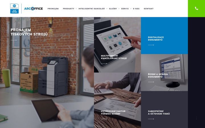 Screenshot of arcooffice.cz