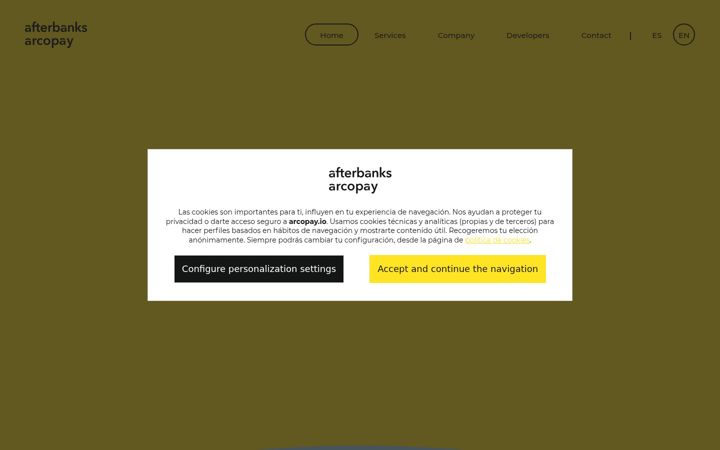 Screenshot of arcopay.io