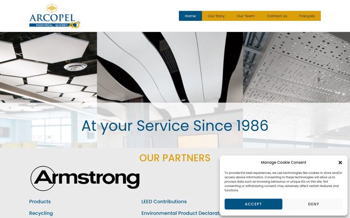 Screenshot ta' arcopel.com