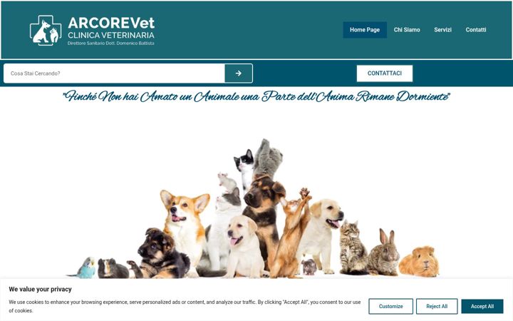 Screenshot of arcorevet.net