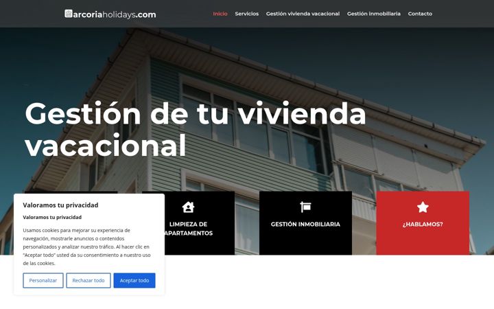 Screenshot of arcoriaholidays.com