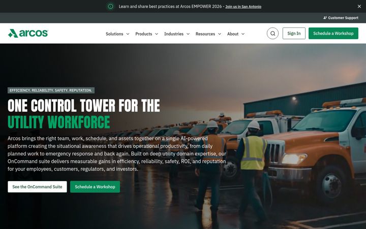 Screenshot of arcos-inc.com