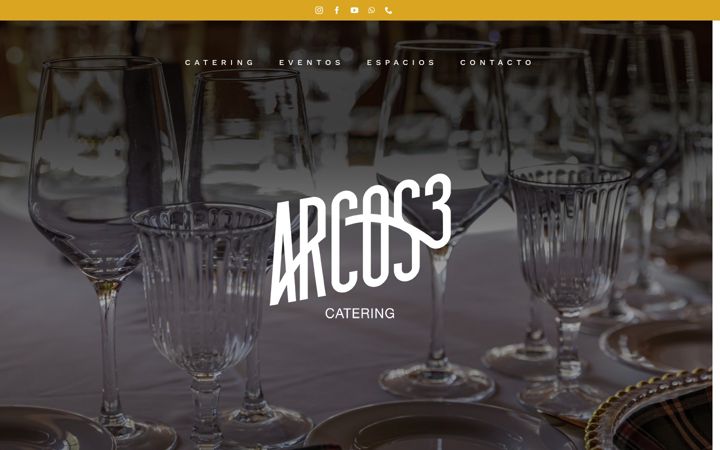 Screenshot of arcos3catering.com