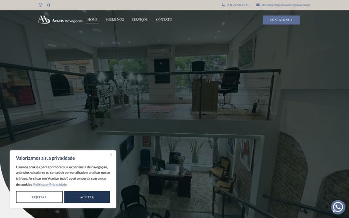 Captura de pantalla de arcosadvogados.com.br