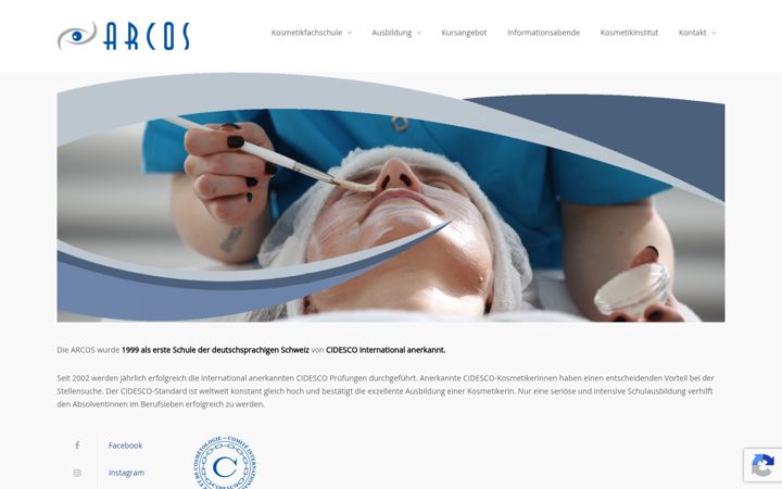 Screenshot of arcosakademie.ch