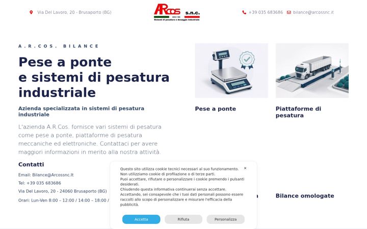 Screenshot of arcosbilance.com