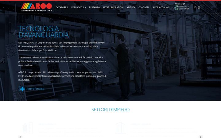 Captura de pantalla de arcosrl.it