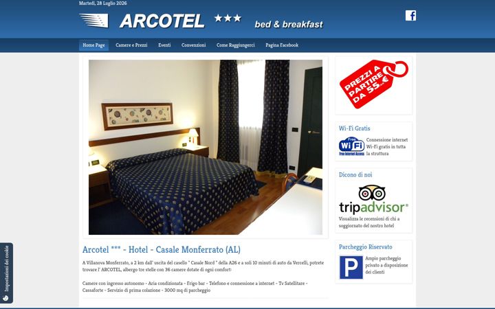 Ekrānuzņēmums no arcotelitalia.com