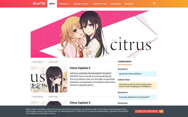 Ekrānuzņēmums no arcotm.com