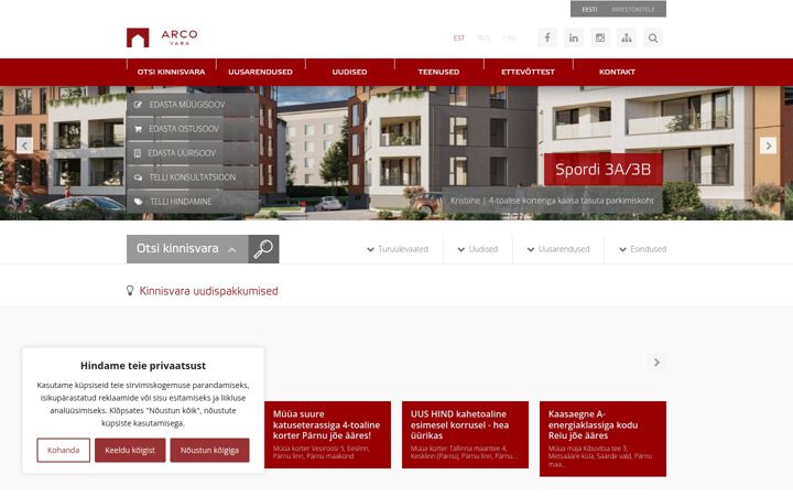 Screenshot of arcovara.ee