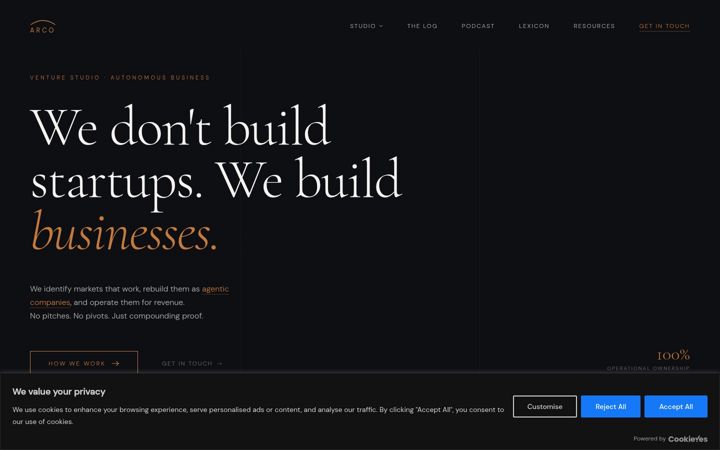 Screenshot του arcoventure.studio